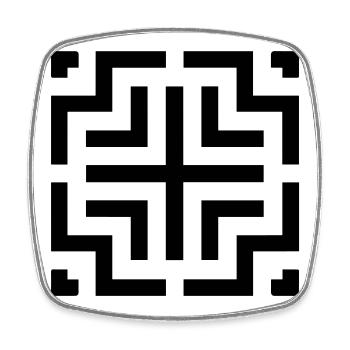 Escape-Spiel - Viereckiger Kühlschrankmagnet - Weiß - Vorne