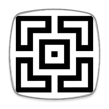 Escape-Spiel - Viereckiger Kühlschrankmagnet - Weiß - Vorne