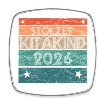 Stolzes Kitakind 2026 Kita Start Kindergarten Hort - Viereckiger Kühlschrankmagnet - Weiß - Vorne