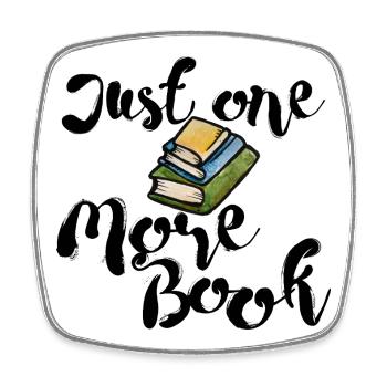 Stacked Books Watercolor Illustration - Square fridge magnet - white - Front