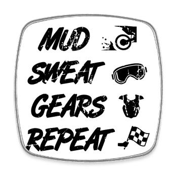 Motocross Routine - Square fridge magnet - white - Front