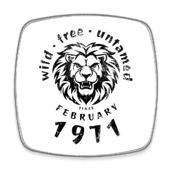 Sauvages, libres et indomptés depuis 02/1971 - Magnet carré - blanc - Devant