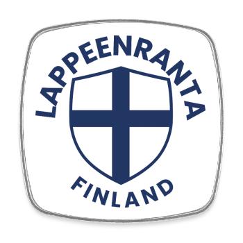 Lappeenranta-Schild Finnland - Viereckiger Kühlschrankmagnet - Weiß - Vorne