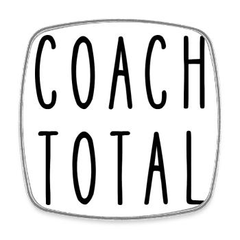 Total Coach - Viereckiger Kühlschrankmagnet - Weiß - Vorne