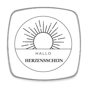Sonnenaufgang Herzensschein - Viereckiger Kühlschrankmagnet - Weiß - Vorne