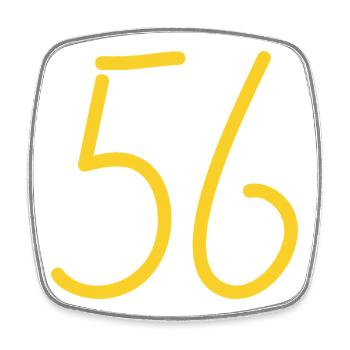 56 - Viereckiger Kühlschrankmagnet - Weiß - Vorne