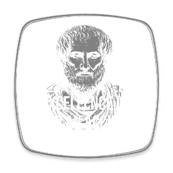 Aristotle: Excellence Is Not An Accident - Square fridge magnet - white - Front