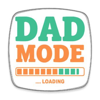 Dad Mode Loading for Proud Fathers-to-be - Square fridge magnet - white - Front