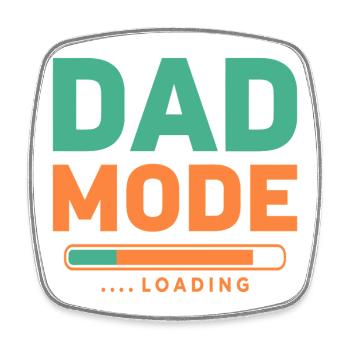 Mode papa en charge pour les futurs pères fiers - Magnet carré - blanc - Devant