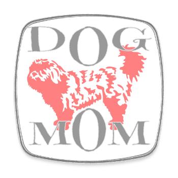 Motif Chien - Magnet carré - blanc - Devant