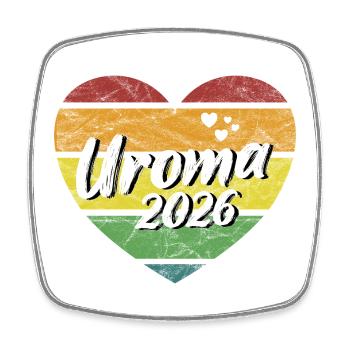 Uroma 2026 Urgroßmutter werdende Uroma Omama retro - Viereckiger Kühlschrankmagnet - Weiß - Vorne