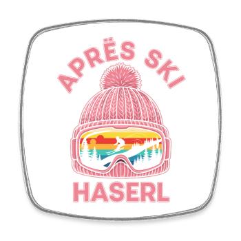 Après Ski Bunny Funny Party Outfit T-Shirt - Square fridge magnet - white - Front