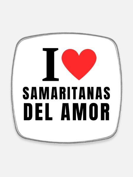 SAMARITANS OF LOVE - Square fridge magnet - white