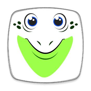 Cute Frog Face Crazy Diy Funny Costume Frog Face - Square fridge magnet - white - Front