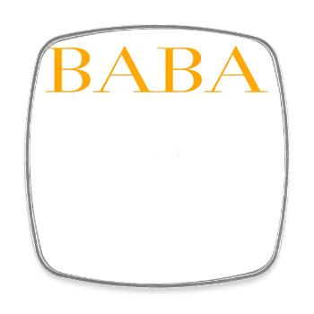 Baba Definition Türkischer Vater Design - Viereckiger Kühlschrankmagnet - Weiß - Vorne