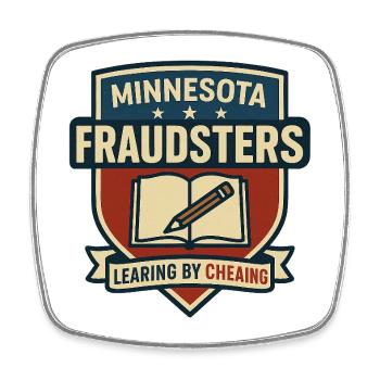 Escrocs du Minnesota qui profitent de la triche - Magnet carré - blanc - Devant
