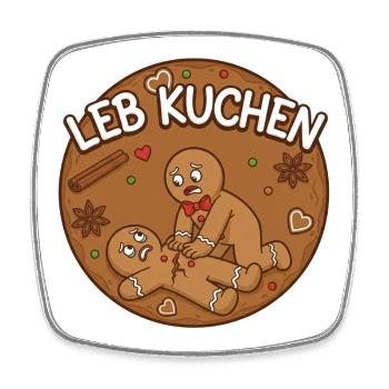 Lebkuchen Liebesrettung - Viereckiger Kühlschrankmagnet - Weiß - Vorne