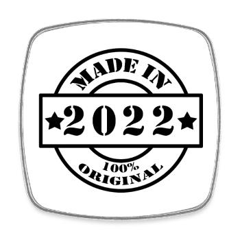 MADE IN 2022 Geburtsjahr Baujahr Jahrgang Geschenk - Viereckiger Kühlschrankmagnet - Weiß - Vorne