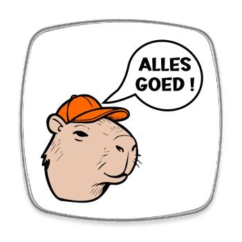 Alles gut - Viereckiger Kühlschrankmagnet - Weiß - Vorne