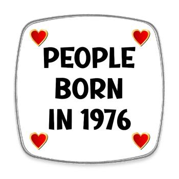 Herzlichen Glückwunsch zum 50. Geburtstag 1976 - Viereckiger Kühlschrankmagnet - Weiß - Vorne