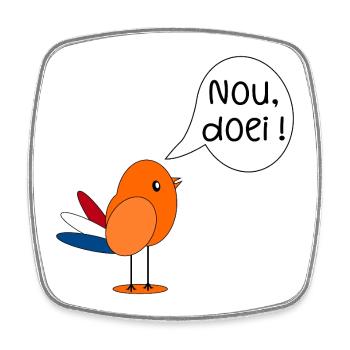 Well bye - Square fridge magnet - white - Front