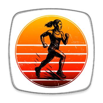 Inspiration pour la course cool - Magnet carré - blanc - Devant