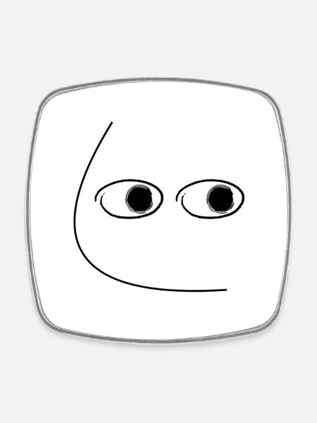SideEye - Square fridge magnet - white