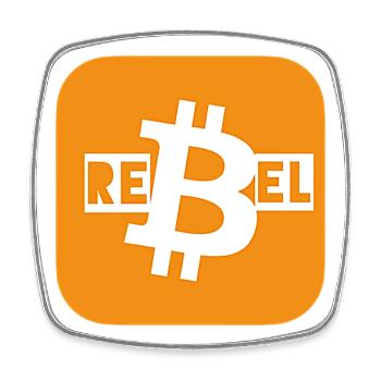 Bitcoin Rebel - Viereckiger Kühlschrankmagnet - Weiß - Vorne