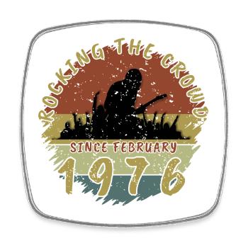 50e anniversaire Faire vibrer la foule GIT 02/1976 - Magnet carré - blanc - Devant