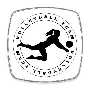 Volleyball Team Mannschaft - Square fridge magnet - white - Front
