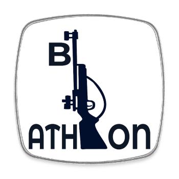 Biathlon Winter Sport - Square fridge magnet - white - Front