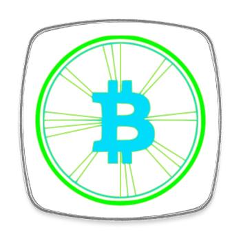 Bitcoin Wireframe Speed Future Vektor - Viereckiger Kühlschrankmagnet - Weiß - Vorne