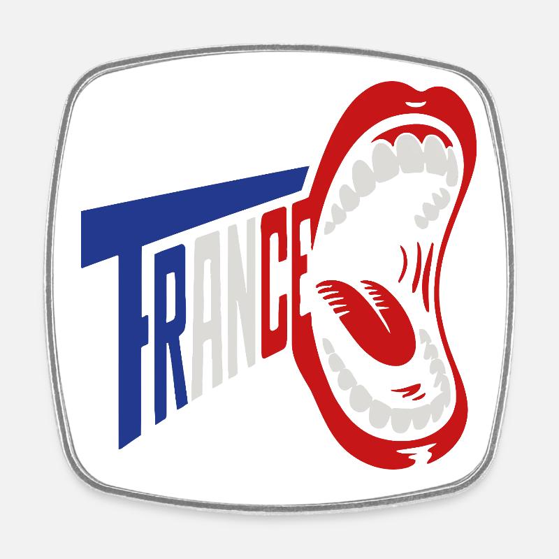 Trance Scream Retro-Typografie - Viereckiger Kühlschrankmagnet - Weiß