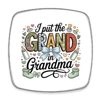 Grand à Grand-mère Baby Bloom - Magnet carré - blanc - Devant