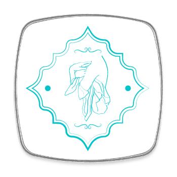 feminine silhouette - Square fridge magnet - white - Front