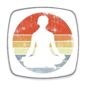 Yogi Drawing - Square fridge magnet - white - Front