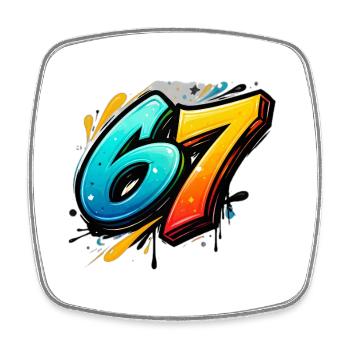 Graffiti 67 Color Explosion - Square fridge magnet - white - Front