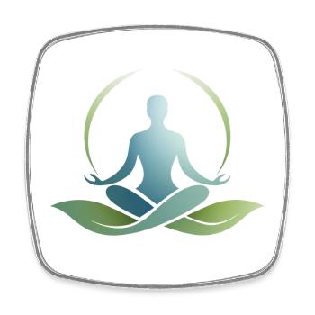 Natur-Yoga-Symbol – Gleichgewicht und Ruhe - Viereckiger Kühlschrankmagnet - Weiß - Vorne
