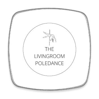 Pole dancer lettering The Livingroom Poledan - Square fridge magnet - white - Front