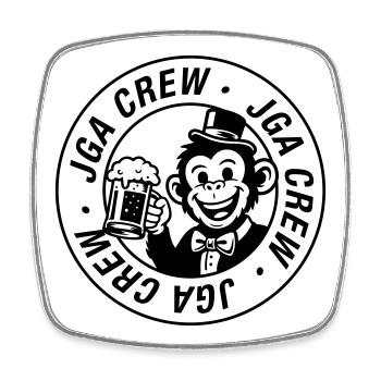 Enterrement de vie de garçon du groupe Bachelor Crew Singe - Magnet carré - blanc - Devant