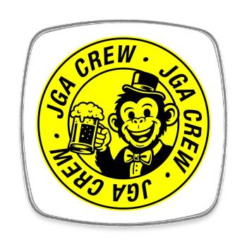 Enterrement de vie de garçon du groupe Bachelor Crew Singe - Magnet carré - blanc - Devant