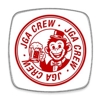 Enterrement de vie de garçon du groupe Bachelor Crew Singe - Magnet carré - blanc - Devant