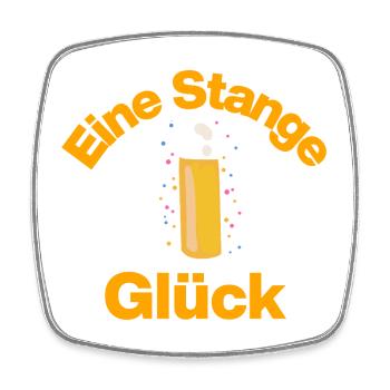 EINE STANGE GLÜCK! KÖLSCH BIER KARNEVAL KÖLN RHEIN - Viereckiger Kühlschrankmagnet - Weiß - Vorne