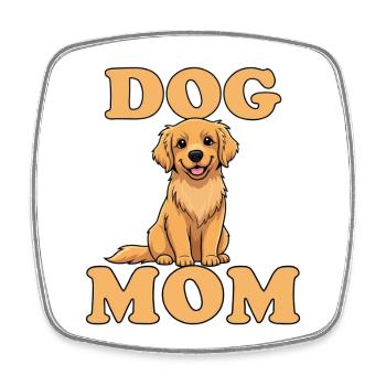 Maman de chien – Motif de maman de chien mignonne - Magnet carré - blanc - Devant