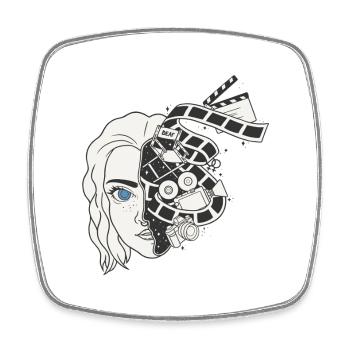 MélanieDeaf Production - Square fridge magnet - white - Front