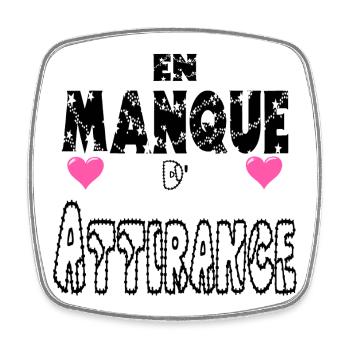En Manque d'Attirance - Magnet carré - blanc - Devant