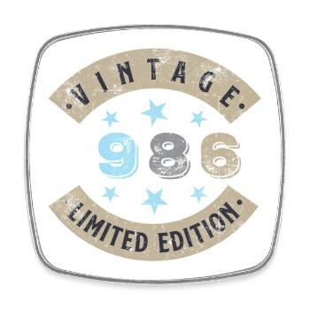 1986 Édition limitée - Magnet carré - blanc - Devant