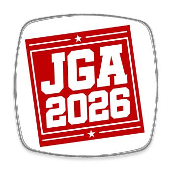 Jga 2026 Bachelor Party - Square fridge magnet - white - Front