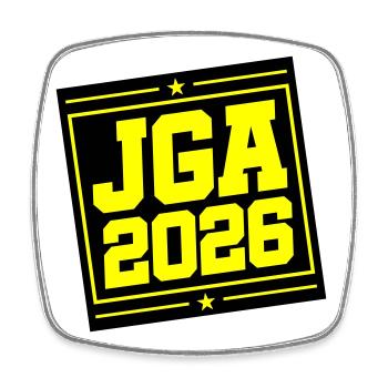 JGA 2026 - Square fridge magnet - white - Front