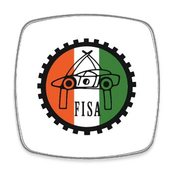 FISA - Square fridge magnet - white - Front